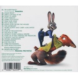 Zwierzogrd Soundtrack (Michael Giacchino) - CD Back cover
