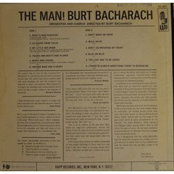 The Man! Burt Bacharach サウンドトラック (Burt Bacharach) - CD裏表紙