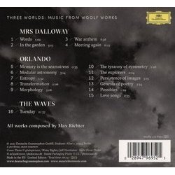 Three Worlds: music from Woolf Works サウンドトラック (Max Richter) - CD裏表紙