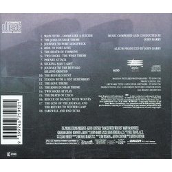 Dances with Wolves Ścieżka dźwiękowa (John Barry) - Tylna strona okladki plyty CD