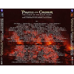 Pirates of the Caribbean: The Curse of the Black Pearl Ścieżka dźwiękowa (Klaus Badelt, Hans Zimmer) - Tylna strona okladki plyty CD