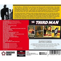 The Third Man Ścieżka dźwiękowa (Various Artists, Anton Karas) - Tylna strona okladki plyty CD