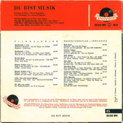 Du Bist Musik - Caterina Valente Trilha sonora (Kurt Feltz, Heinz Gietz, Caterina Valente) - CD capa traseira