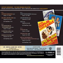 Captains Courageous - The Franz Waxman Collection Soundtrack (Franz Waxman) - CD Back cover