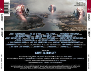 Battleship サウンドトラック (Steve Jablonsky) - CD裏表紙