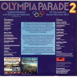 Olympia Parade 2 Ścieżka dźwiękowa (Peter Herbolzheimer, Dieter Reith, Jerry van Rooyen) - Tylna strona okladki plyty CD