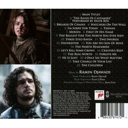 Game Of Thrones: Season 4 サウンドトラック (Ramin Djawadi) - CD裏表紙