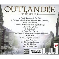 Outlander: Season 1, Vol. 1 Ścieżka dźwiękowa (Bear McCreary) - Tylna strona okladki plyty CD