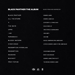 Black Panther Ścieżka dźwiękowa (Various Artists) - Tylna strona okladki plyty CD