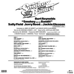 Smokey and the Bandit Ścieżka dźwiękowa (Bill Justis, Jerry Reed) - Tylna strona okladki plyty CD