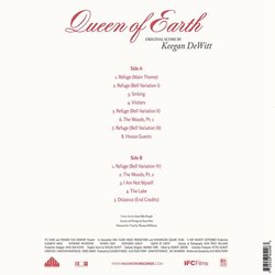 Queen of Earth Trilha sonora (Keegan DeWitt) - CD capa traseira