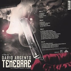 Tenebrae サウンドトラック ( Goblin, Massimo Morante, Fabio Pignatelli, Claudio Simonetti) - CD裏表紙
