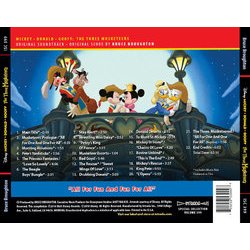 Mickey, Donald, Goofy: The Three Musketeers Soundtrack (Bruce Broughton) - CD Back cover