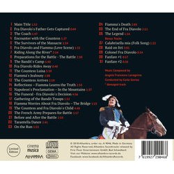 La Leggenda di Fra Diavolo Soundtrack (Angelo Francesco Lavagnino) - CD Back cover