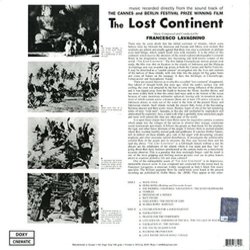 The Lost Continent サウンドトラック (Angelo Francesco Lavagnino) - CD裏表紙