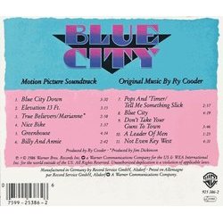 Blue City Ścieżka dźwiękowa (Various Artists, Ry Cooder) - Tylna strona okladki plyty CD