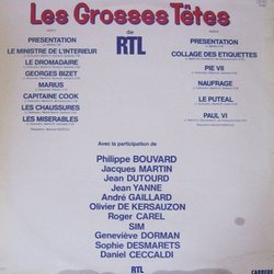 Les Grosses Ttes de RTL Soundtrack (Various Artists) - CD Back cover