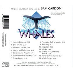 Whales Ścieżka dźwiękowa (Sam Cardon) - Tylna strona okladki plyty CD