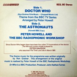 Doctor Who Soundtrack (Ron Grainer, Peter Howell) - CD Back cover