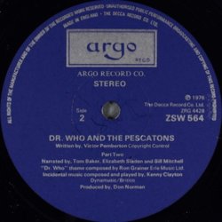 Doctor Who and the Pescatons サウンドトラック (Various Artists, Kenny Clayton, Ron Grainer) - CDインレイ