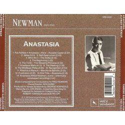 Anastasia Ścieżka dźwiękowa (Alfred Newman) - Tylna strona okladki plyty CD
