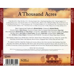 A Thousand Acres Ścieżka dźwiękowa (Richard Hartley) - Tylna strona okladki plyty CD
