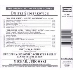 Goldene Berge / Maxim Soundtrack (Dmitri Shostakovich) - CD Back cover