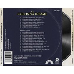 La Colonna Infame サウンドトラック (Giorgio Gaslini) - CD裏表紙