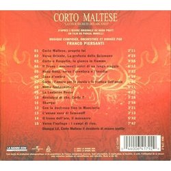 Corto Maltese: La Cour Secrete des Arcanes Ścieżka dźwiękowa (Franco Piersanti) - Tylna strona okladki plyty CD