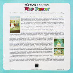 Mary Poppins Ścieżka dźwiękowa (Various Artists, Jean Desailly, Irwin Kostal) - Tylna strona okladki plyty CD