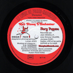 Mary Poppins サウンドトラック (Various Artists, Jean Desailly, Irwin Kostal) - CDインレイ