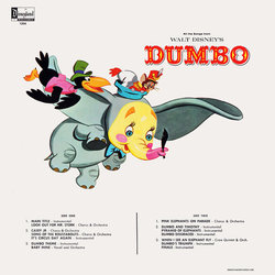 Dumbo Ścieżka dźwiękowa (Various Artists, Frank Churchill, Oliver Wallace) - Tylna strona okladki plyty CD