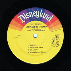 Lady and the Tramp Trilha sonora (Various Artists, Bob Grabeau, Robie Lester, The Mellomen, Disney Studio Chorus, Oliver Wallace, Teri York) - CD-inlay