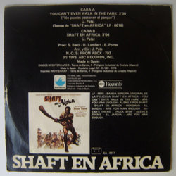 Shaft en Africa 声带 (Johnny Pate) - CD后盖