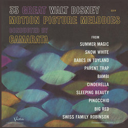 33 Great Walt Disney Motion Picture Melodies Soundtrack (Various Artists, Tutti Camarata) - CD cover