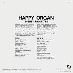 Happy Organ Disney Favorites Soundtrack (Various Artists, Bob Kames, Bill Kehr) - CD Back cover
