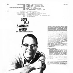 Love Is A Swingin' Word Ścieżka dźwiękowa (Various Artists, Sid Ramin) - Tylna strona okladki plyty CD