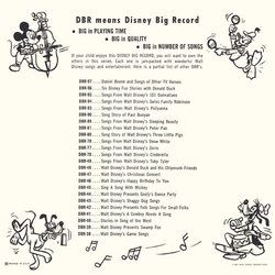 Donald Duck In Six Fun Stories サウンドトラック (Various Artists) - CD裏表紙
