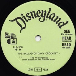 Davy Crockett サウンドトラック (Various Artists, Lois Lane, The Wellingtons) - CDインレイ