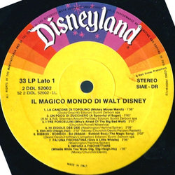 Il Magico Mondo Di Walt Disney Ścieżka dźwiękowa (Various Artists) - Tylna strona okladki plyty CD
