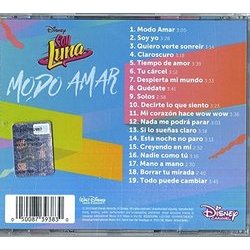 Soy Luna - Modo Amar Ścieżka dźwiękowa (Various Artists, Elenco de Soy Luna) - Tylna strona okladki plyty CD