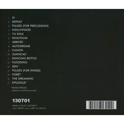 Fiction / Non-Fiction サウンドトラック (Olivier Alary) - CD裏表紙