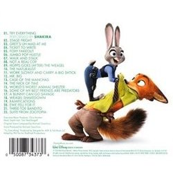 Zootropolis Soundtrack (Michael Giacchino) - CD Back cover