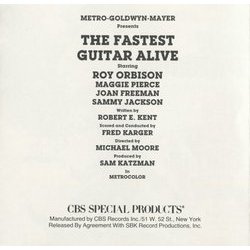 The Fastest Guitar Alive Trilha sonora (Roy Orbison) - CD capa traseira