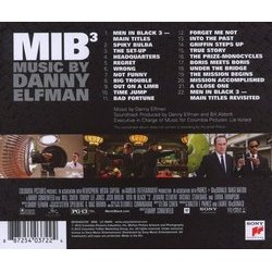 Men in Black 3 Ścieżka dźwiękowa (Danny Elfman) - Tylna strona okladki plyty CD