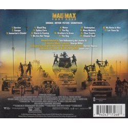 Mad Max: Fury Road Ścieżka dźwiękowa (Tom Holkenborg,  Junkie XL) - Tylna strona okladki plyty CD
