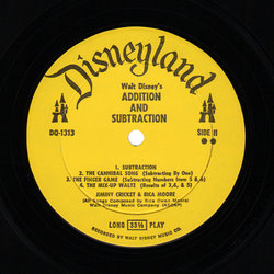 Addition and Subtraction Ścieżka dźwiękowa (Various Artists, Cliff Edwards, Rica Moore) - wkład CD