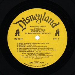Music From Three Walt Disney Motion Pictures サウンドトラック (Various Artists, Various Artists, Maurice Chevalier, Annette Funicello) - CDインレイ