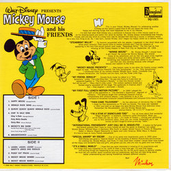 Mickey Mouse And His Friends サウンドトラック (Various Artists) - CD裏表紙