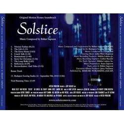Solstice Ścieżka dźwiękowa (Blint Sapszon) - Tylna strona okladki plyty CD